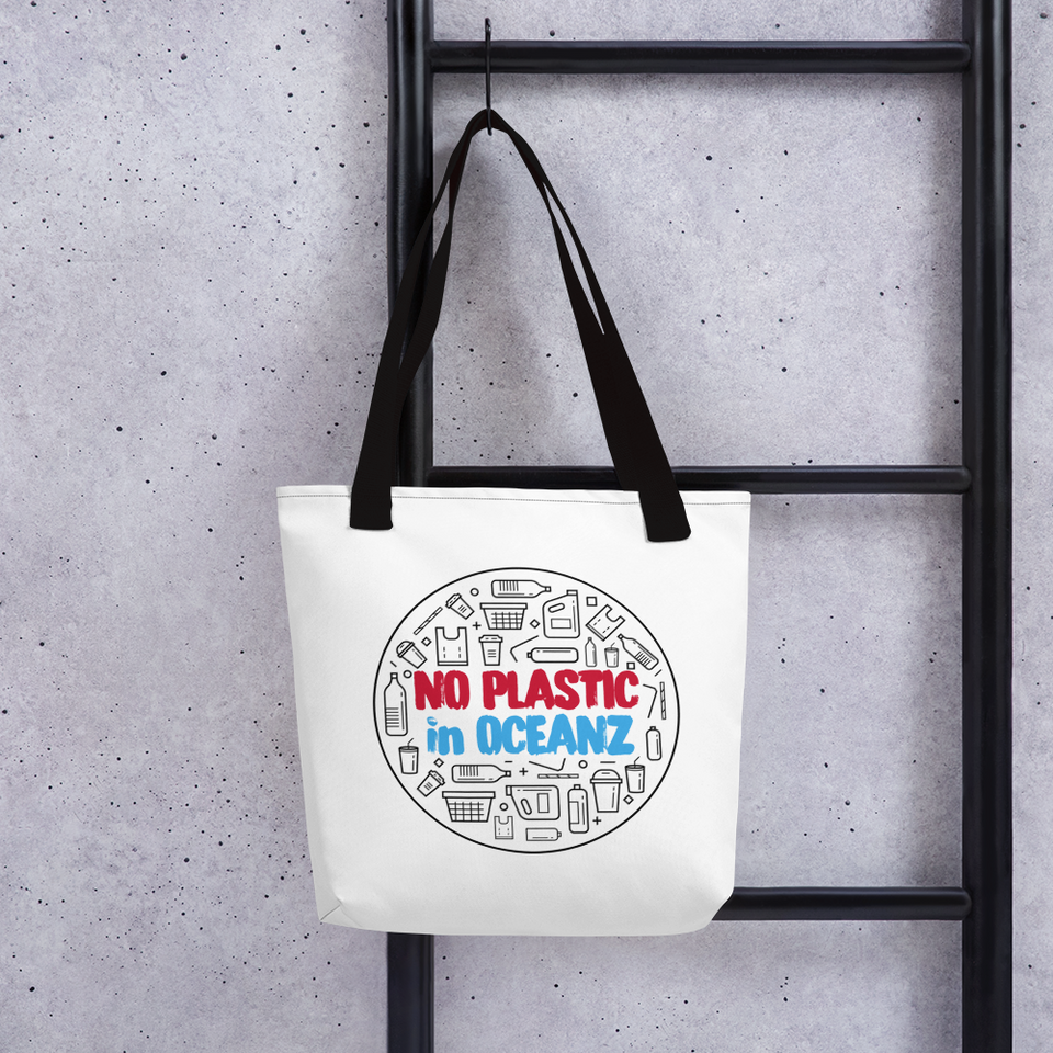 No Plastic in Oceanz Tote bag